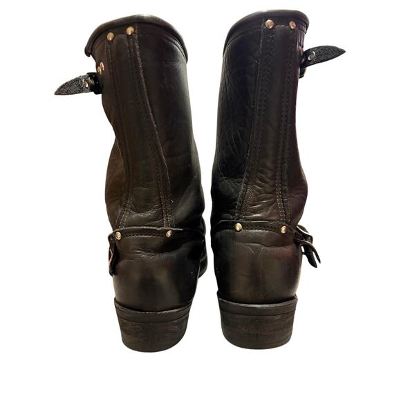 Rare VTG Harley-Davidson Size 9 Women’s Soft Black Leather Pull On Boots - Picture 8 of 14